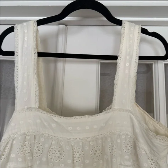 Sezane White 100% Cotton Eyelet Button-Front Sundress - Picture 10 of 10